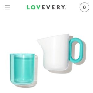 Lovevery Grooved Glass & Pitcher - from the Realist Play Kit (Months 19, 20, 21)